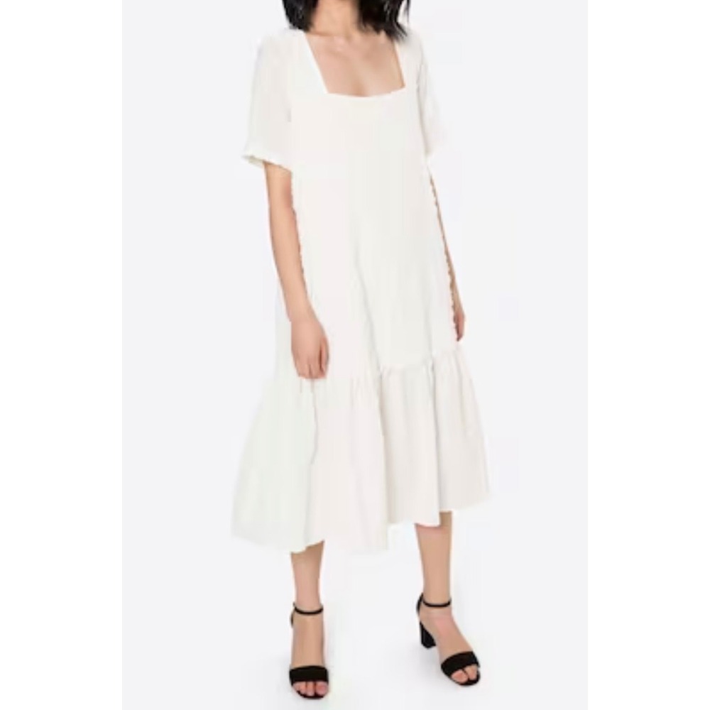 Just Female Women Soffia Dress 36(Small) Textured Feminine Cottagecore Off White